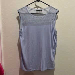 Apt. 9 Light Blue lace and mesh tank top. Size Med